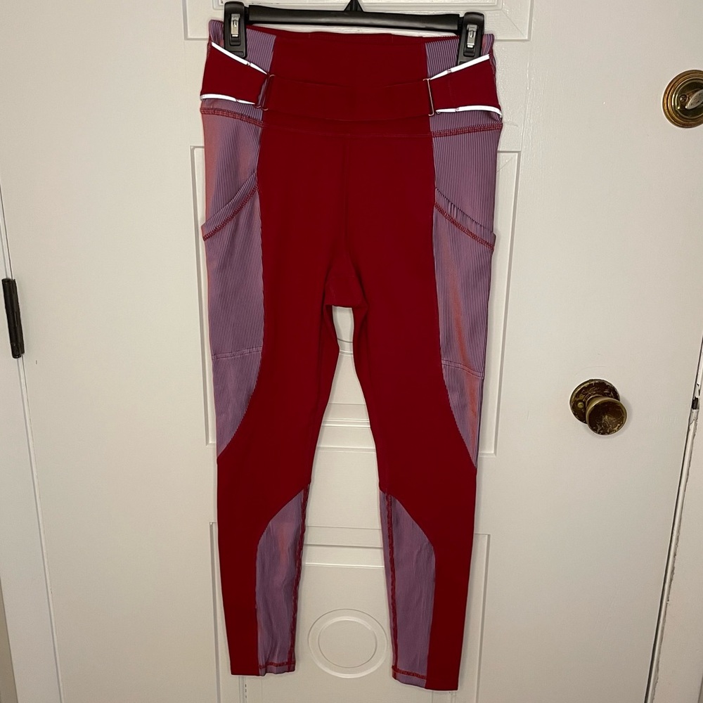 NWOT Free People Movement Hardio Cardio Leggings in Red Grape Size Medium - Picture 8 of 11